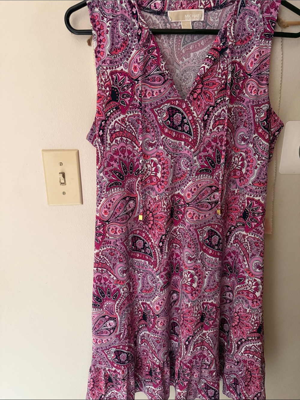 Michael Kors Pink Paisley Sleeveless Dress
